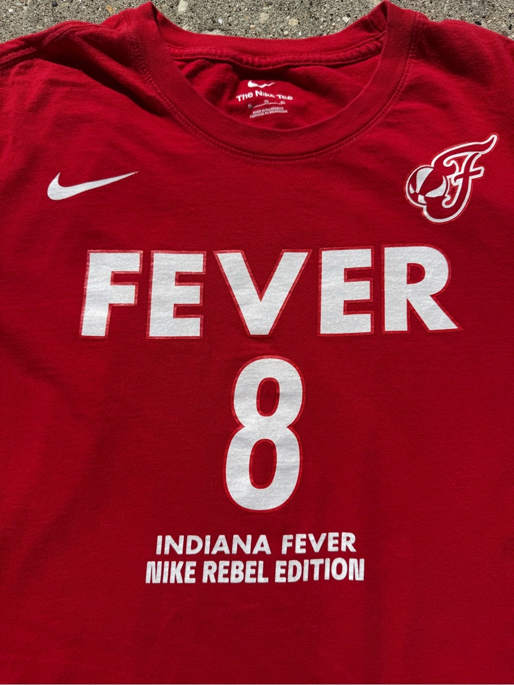 Men's Nike Red Indiana Fever FEVER 8 Graphic Short Sleeve Tee - Picture 2 of 5